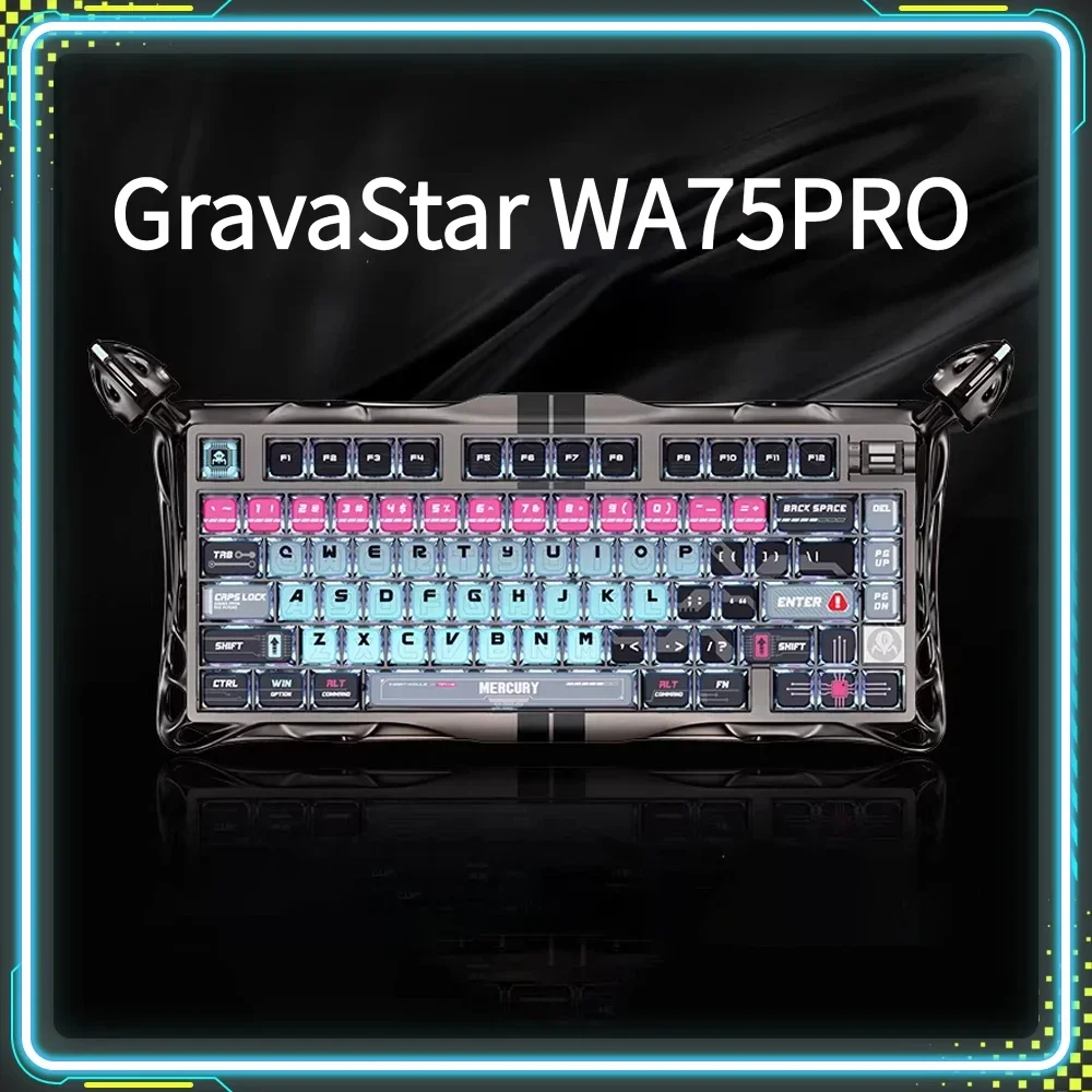 

Игровая клавиатура GravaStar WA75PRO с магнитными переключателями, низкой задержкой, RGB-подсветкой, проводная, механическая, для ПК, аксессуары для киберспорта, подарки
