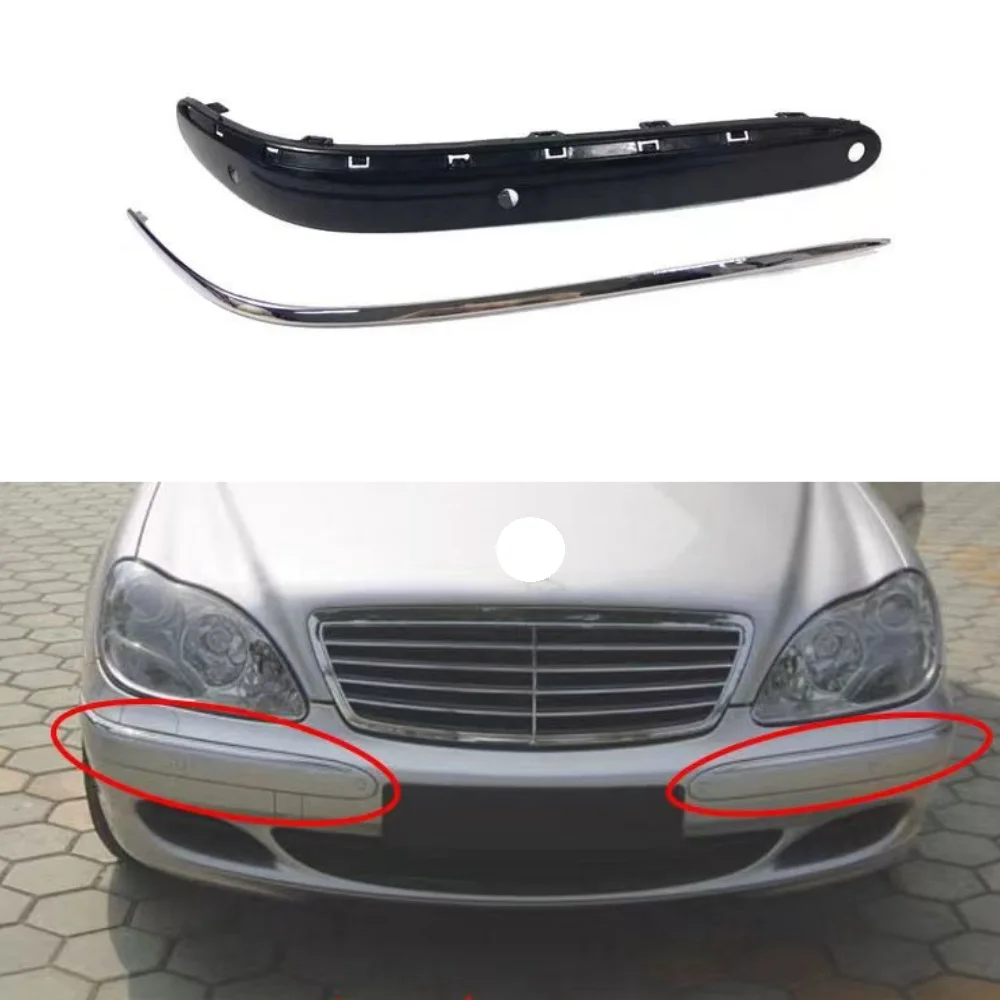 

Front bumper chrome decorative strip kit For Mercedes Benz S- Class W220 1998-2005