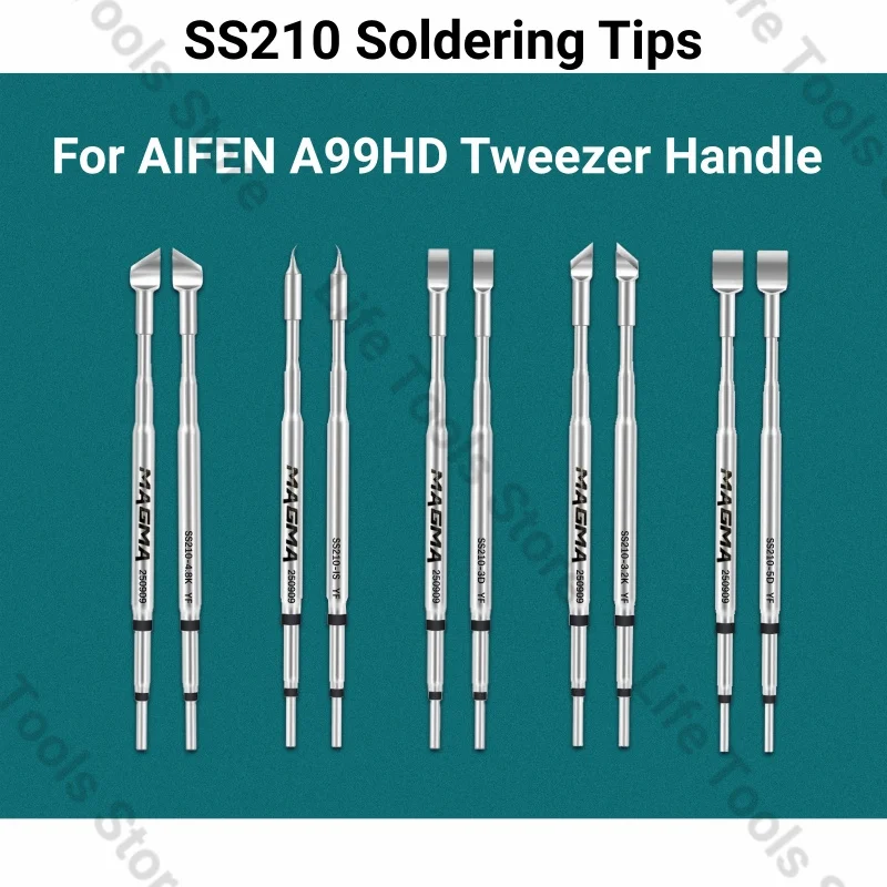 SS210 Soldering Iron Tips For AIFEN A99HD Soldering Station 210 Tweezer Handle