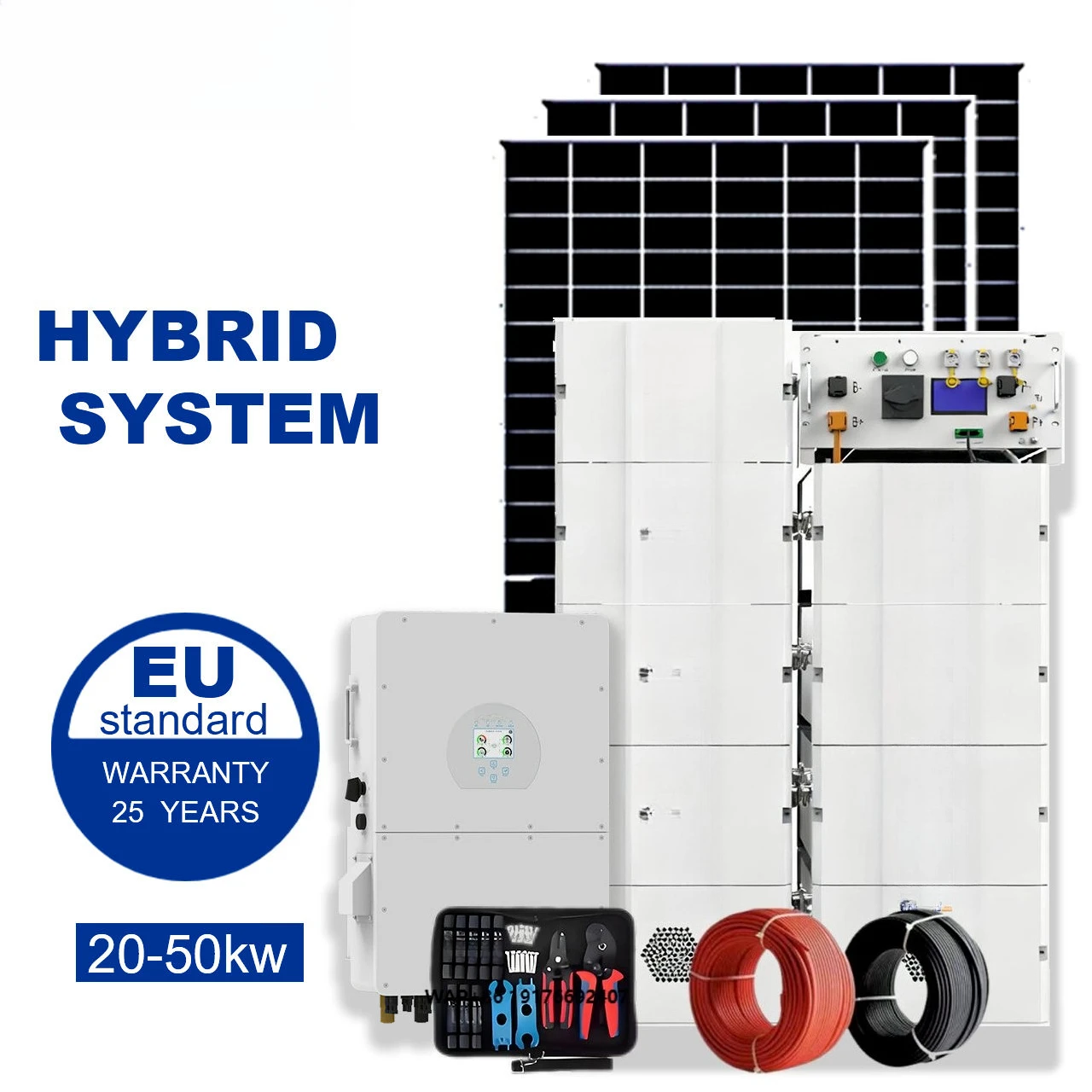 Deye Hybrid Inverter Solar Power System 80Kw Commercial Solar Energy Storage System