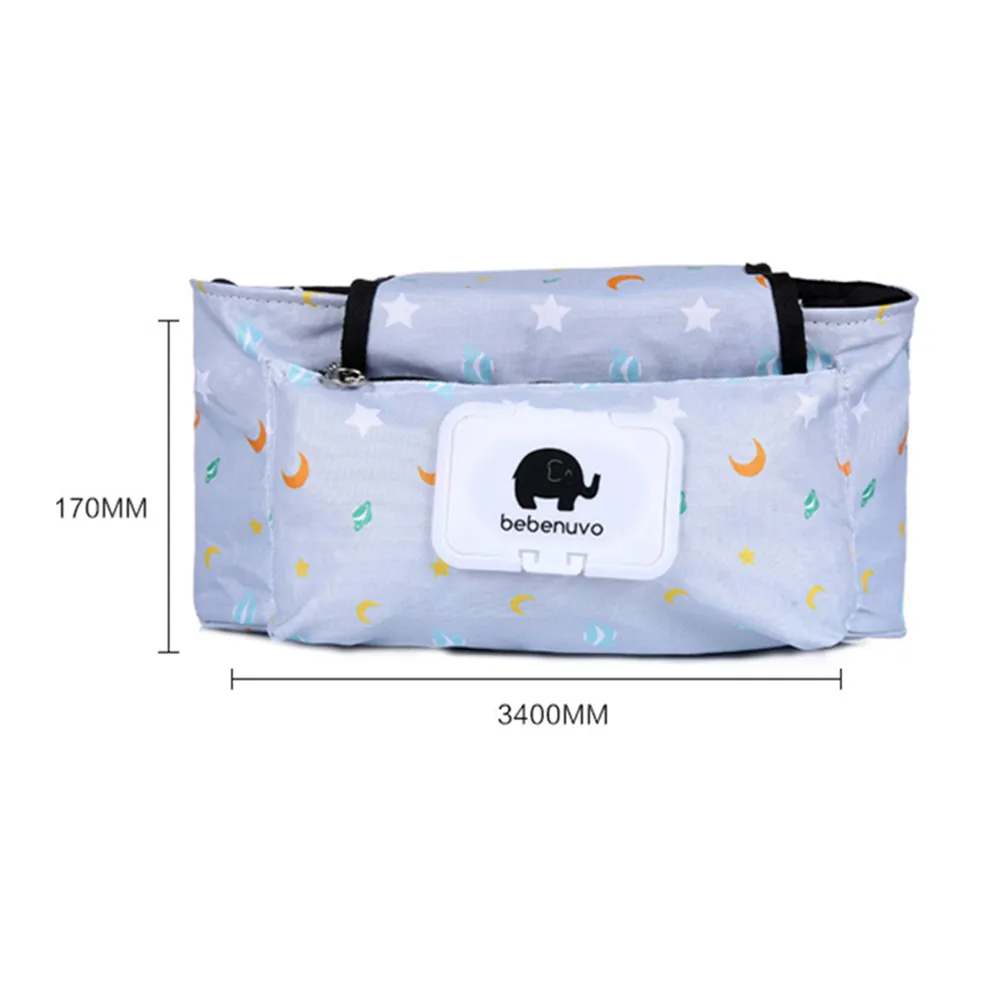 Bolsa organizadora para cochecito de bebé, bolsa de pañales para mamá, gancho para cochecito de bebé, impermeable, accesorios de cochecito de gran capacidad, pañal de viaje