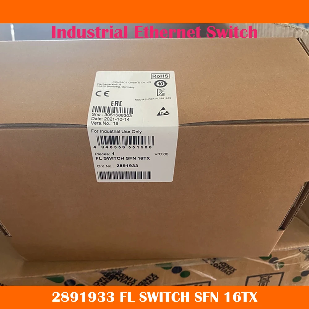 

Новый 2891933 FL SWITCH SFN 16TX Промышленный Ethernet-коммутатор TP RJ45 12 В постоянного тока... 48 В постоянного тока Работает тонкое высокое качество Быстрая доставка