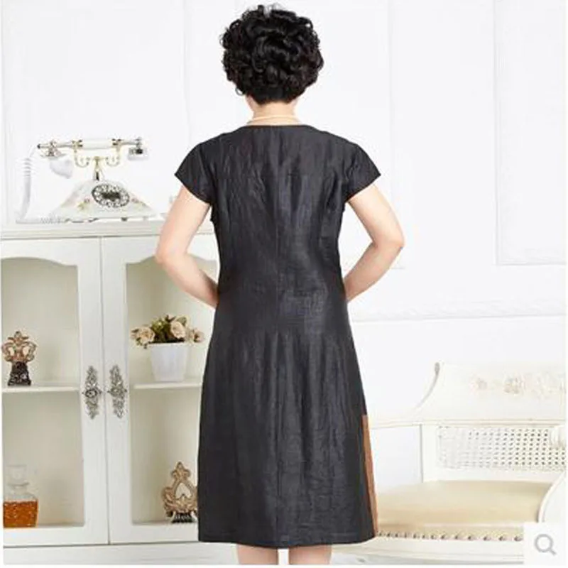 New arrival pure watered gauze silk short-sleeve women dress,100% gambiered Guangzhou silk moire o-neck zipper dress