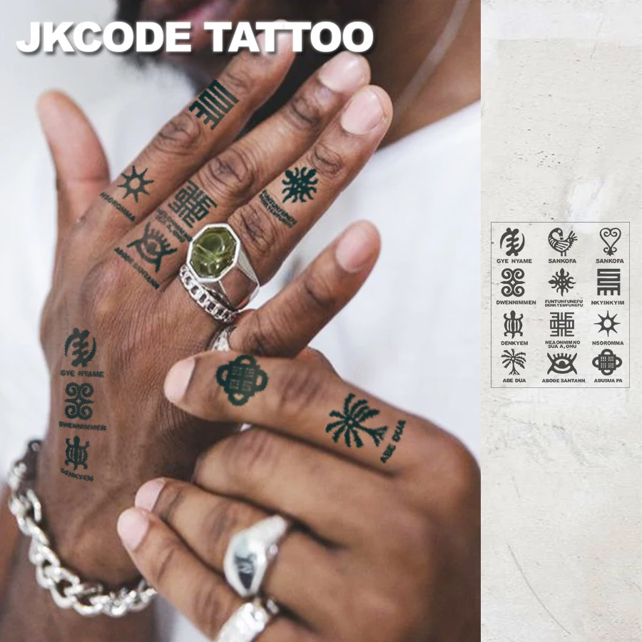 2 個の大型半永久タトゥーステッカー |     部族のトーテム、サソリ、幾何学模様の腕章デザイン |     防水ユニセックスボディアートステッカー、模擬タトゥー、植物テーマ、魔法のパターン、指のタトゥー、1～2週間持続します