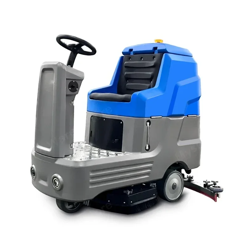 Industrial washing vehicle Commercial brushing machine Factory workshop Supermarket Sweeper Trailer Electric driving