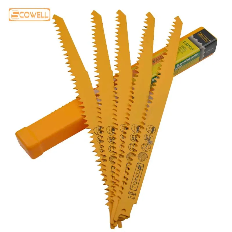 

SCOWELL S1531L 9" inch 225mm 5TPI Top For Wood Cutting Reciprocating Saw Blades DIY Power Tools Accessories Sabre Saw Jigsaw