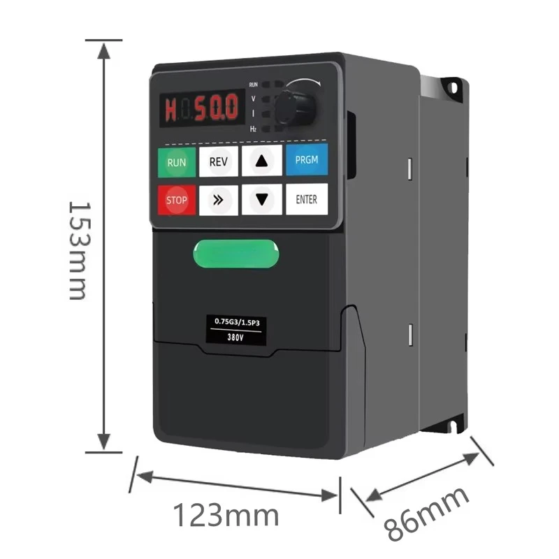0.75KW 1.5KW 2.2KW VFD Drive 1HP 2HP 3HP Frequency Inverter 380V Water Pump Controller VSD for Industrial Automation