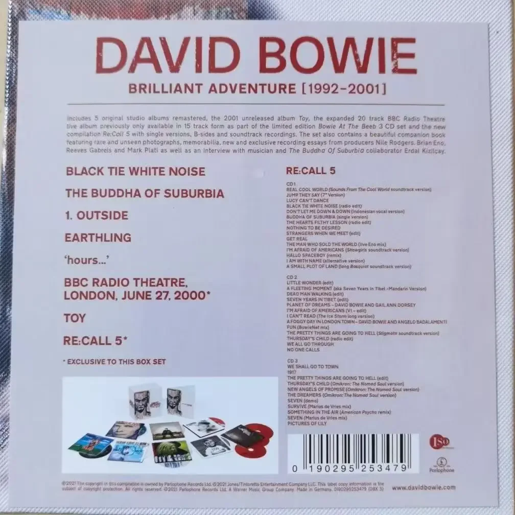 MUSIC CD New British Rock Singer, Actor Art Rock Music Album 11CD