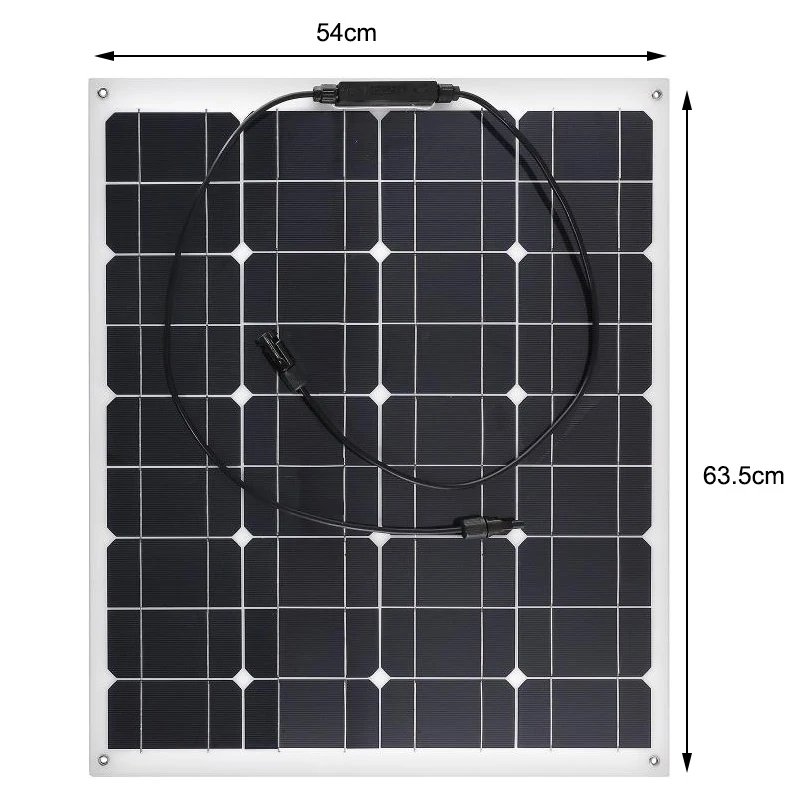 Flexible Solar Panel 100W Dual USB Output Solar Cells Waterproof 10A/20A/30A/40A/50A/60A Controller for 12V/24V Battery Charger