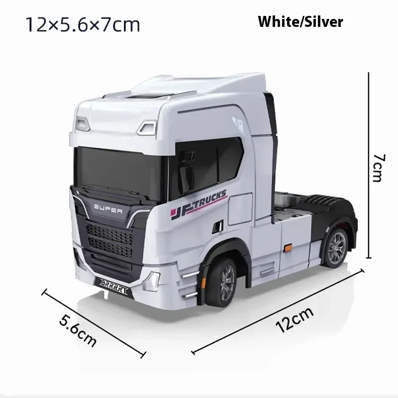 Voiture à dérive télécommandée, jouet de table, tracteur en alliage, camion Rc 1/43 2.4g, remorque d'ingénierie Rc avec jouets légers et sonores