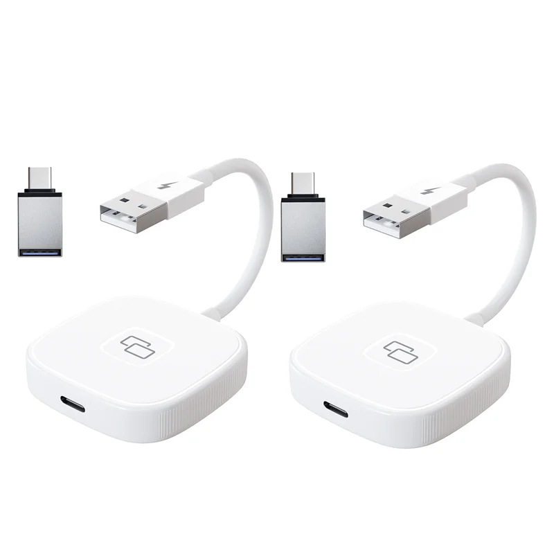 

High Quality-2PCS Carplay Mirror Adapter For Wired Carplay Mirror Dongle With PD For Converting Video To Car Display, Dura