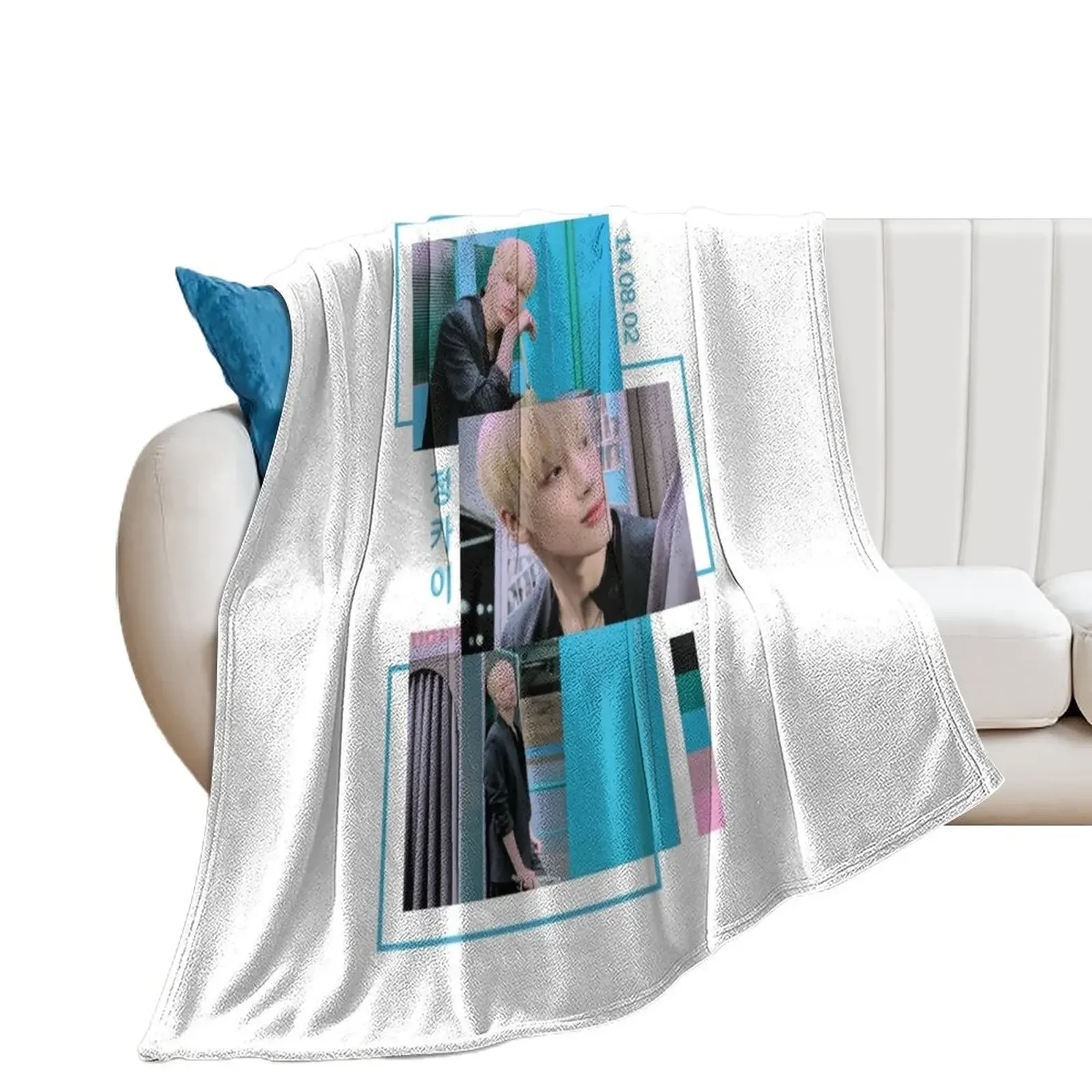 

TXT Huening Kai FREEZE Concept Collage Throw Blanket Personalized Gift Blankets For Baby Blankets