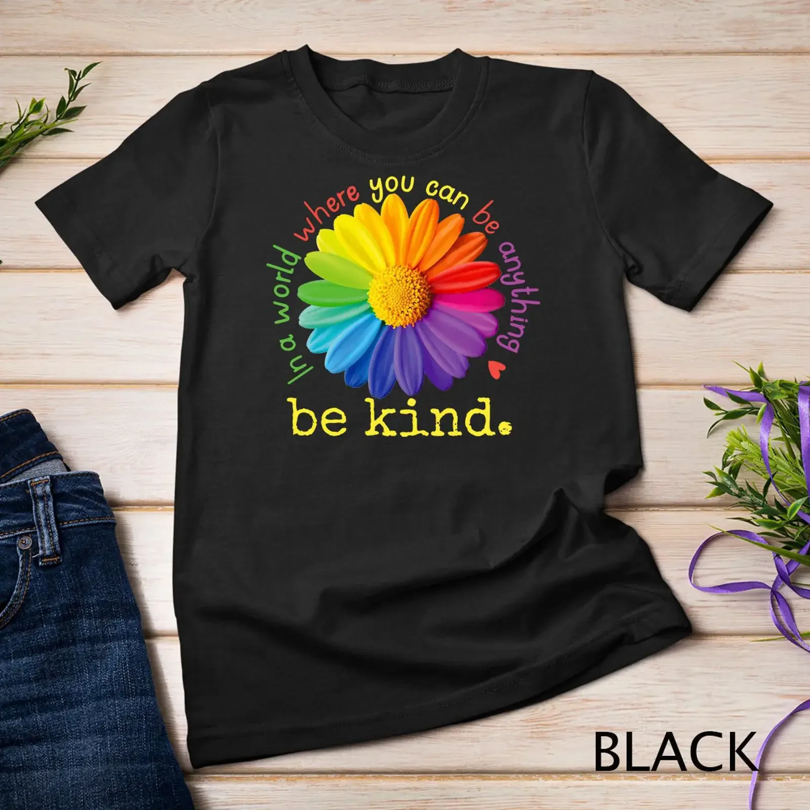 Autism In A World Where You Can Be Anything Kind T Shirt SweaT vintage Washed Top For Everyday Wear homme Stylish Breathable