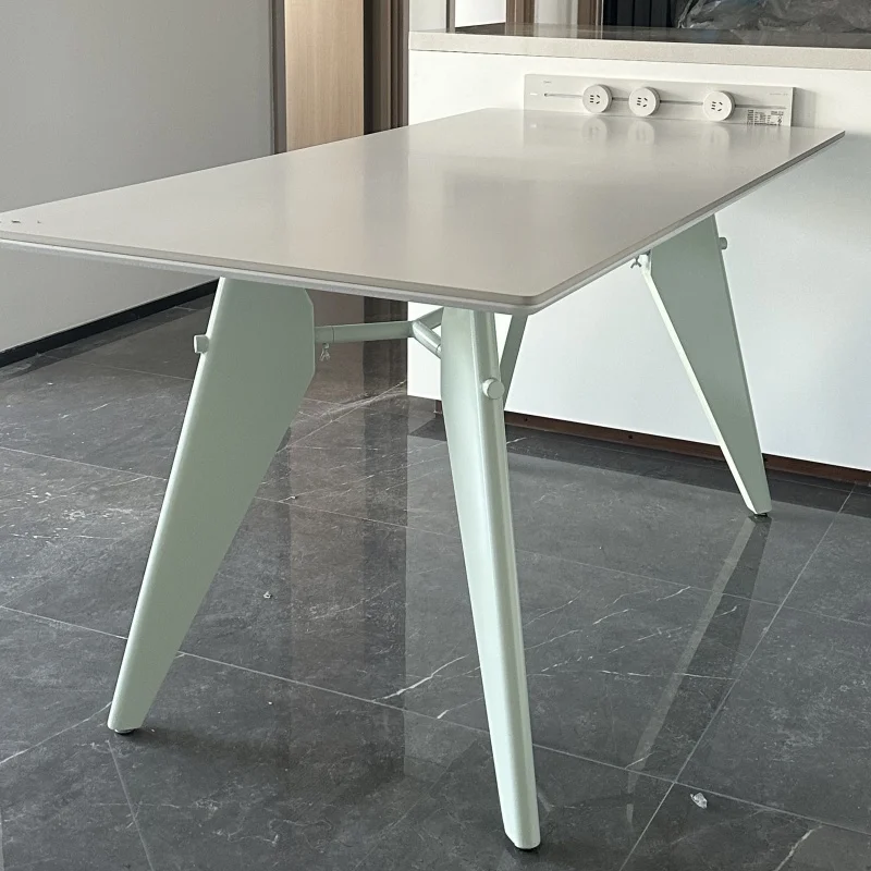 EM Table Memphis Creamy Style الحد الأدنى مجموعة طاولة الطعام الحديثة الأثاث دعوى شقة صغيرة الحجم طاولة طعام منزلية