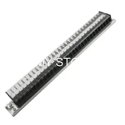 Dual Row 30 Position Covered Screw Barrier Terminal Strip Block 660V 15A