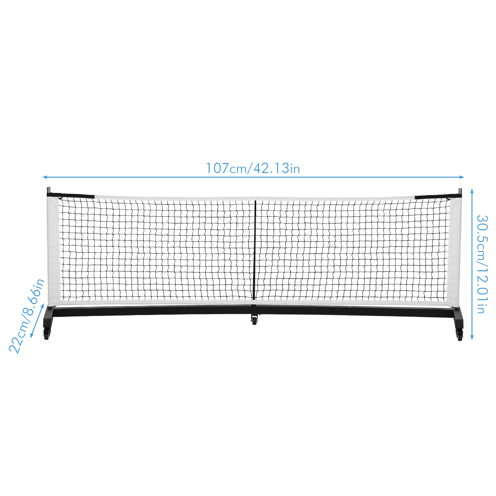 Aluminum Tube Pickleball Net with Wheels Professional Pickle Ball Game Net Stand Lightweight Training Practice Equipment
