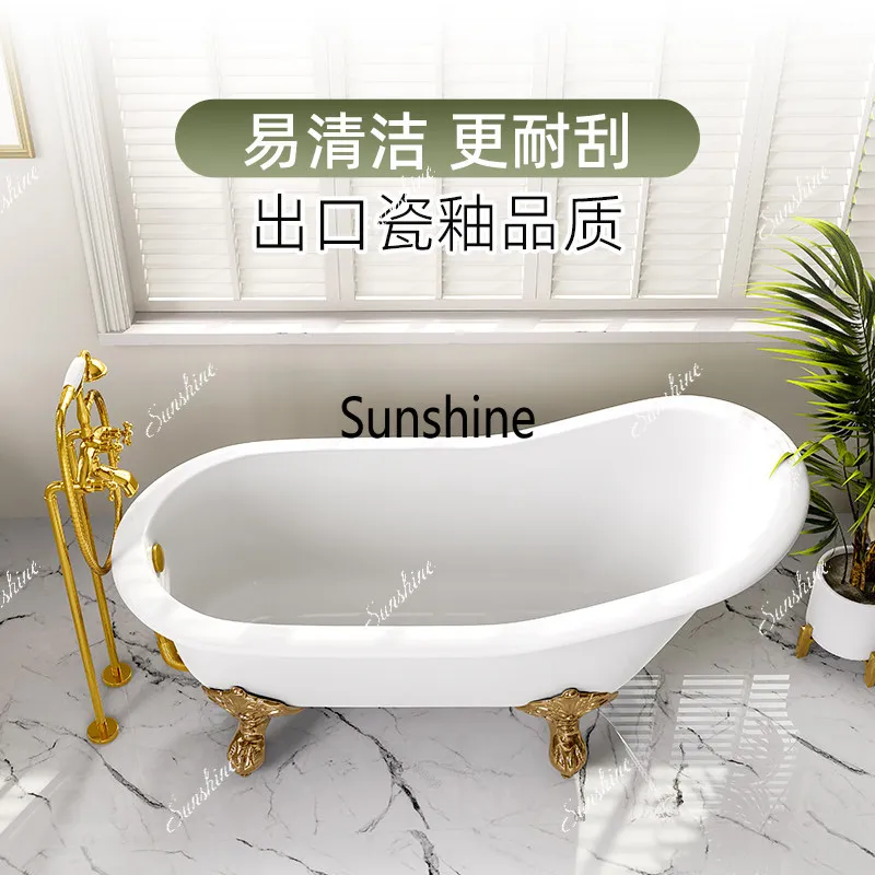 Vintage princess cast iron enamel French adult home beauty salon bathtub