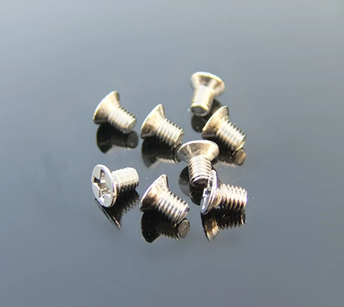 M3x3mm Flat Head Phillips Small Screw Electroplated Nickel Countersunk Cross Bolts Hardware Fastener