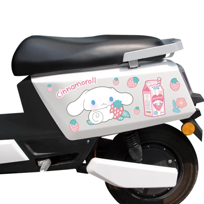 Sanrio Kawaii Cinnamoroll Sticker Car Decoration Cute Sticker Electric Car Scratch Blocking Sticker Children\'s Toy ChristmasGift