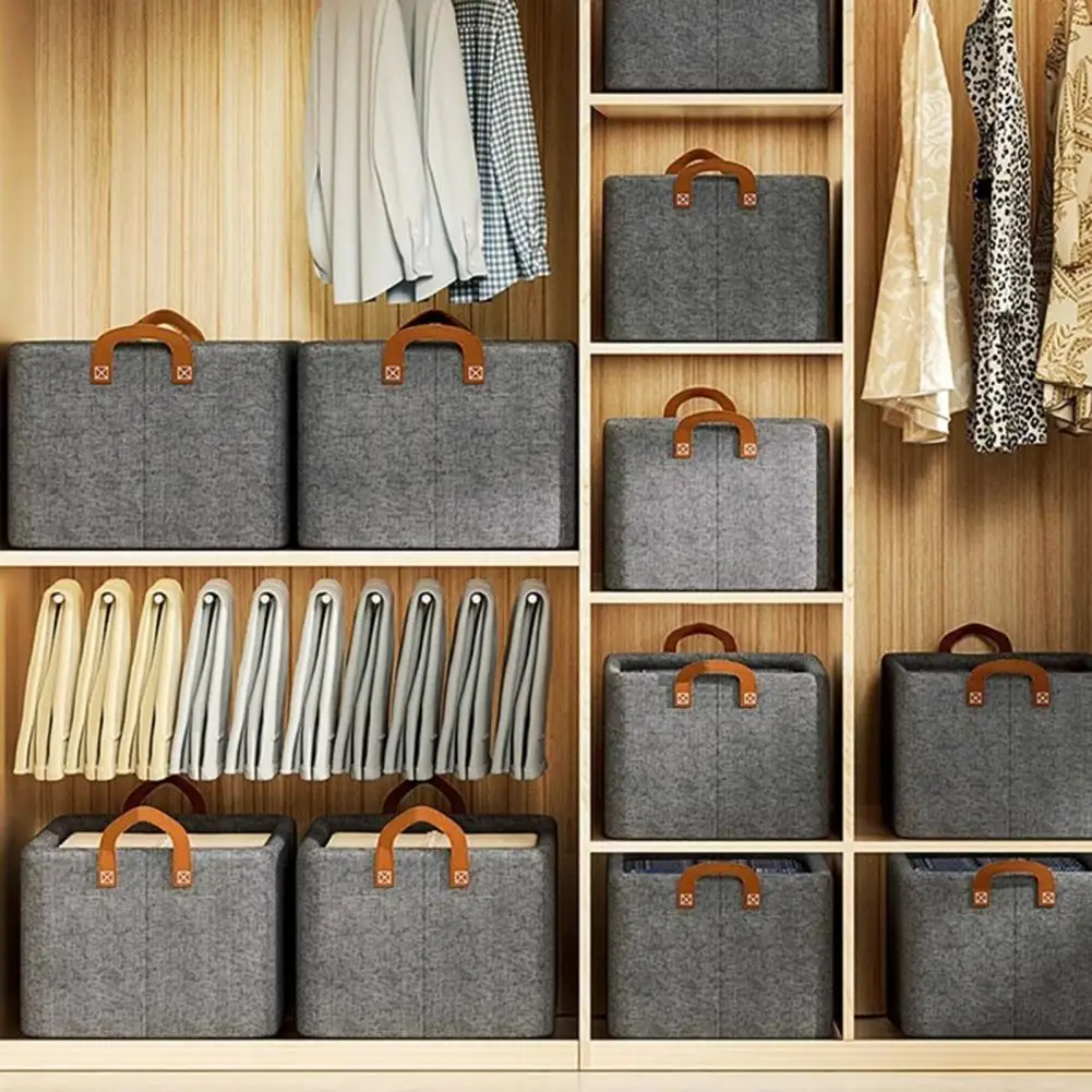 Wardrobe Clothes Organizer Box Space-saving Clothes Storage Container Foldable Storage Box Closet Shelf Cabinet Drawer