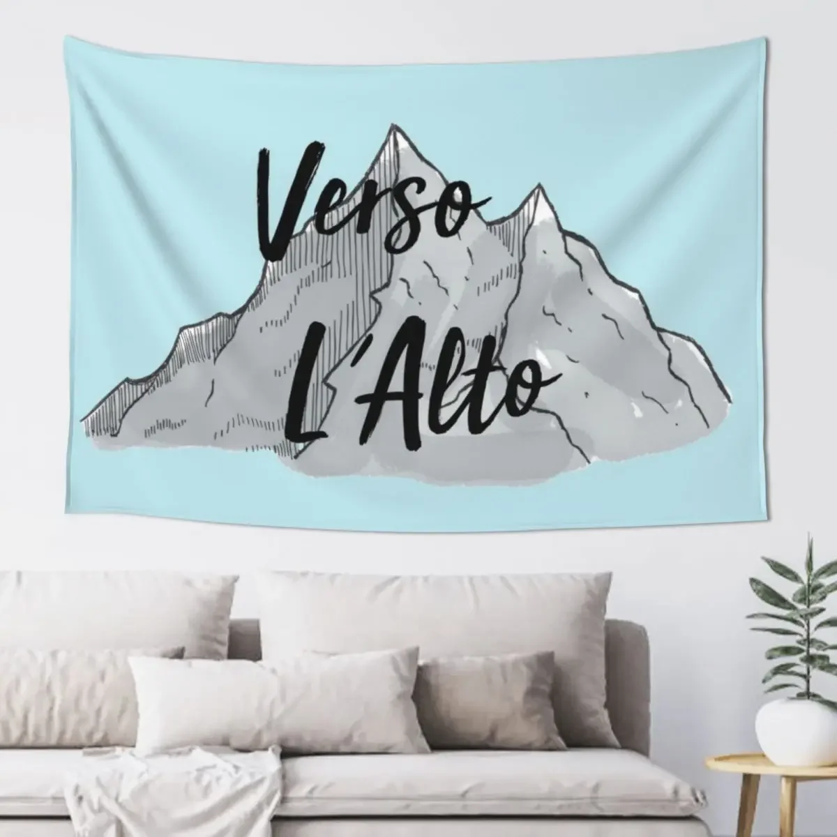 

Verso L'Alto Tapestry Wall Hanging Aesthetic Room Decor Korean Wall Decor Tapestry