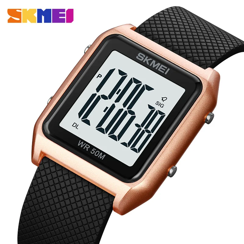 

Back Light Sports Digital Watch Mens 50M Waterproof Date Week Electronic Stopwatch Wristwatches Alarm Clock SKMEI montre homme