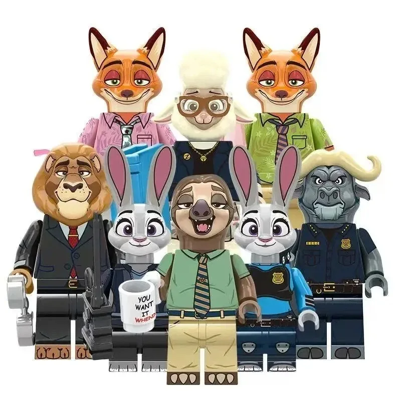 ตัวต่อซูโทเปียใหม่ ของเล่นฟิกเกอร์ MOC การ์ตูน กระต่ายจูดี้ และสุนัขจิ้งจอกนิค โมเดลสัตว์ ของเล่นเด็กชายหญิง ของขวัญวันเกิดเด็ก