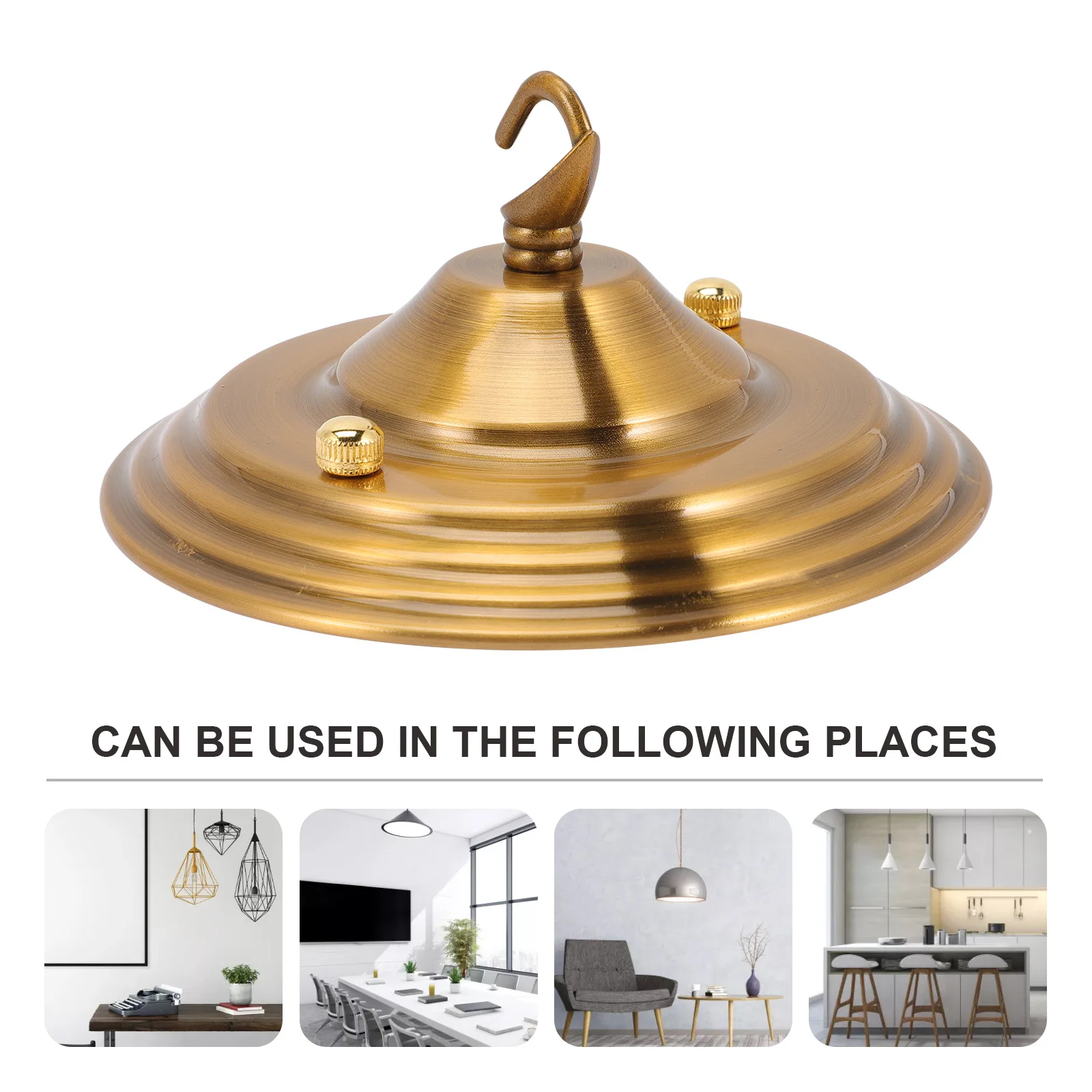 

Chandelier Hook Ceiling Cover Plate Iron Solid Wear Resistant Decorative Ceiling Light Fixture Mounting Bracket for Restaurant