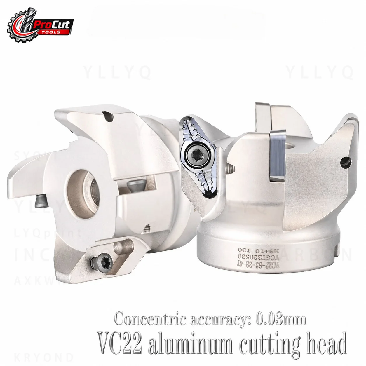 Disco de Corte Rugoso de Aleación de Aluminio VC22 SB90, Inserto VCGT220530, Compatible con Portaherramientas CNC BT NT HSK FMB