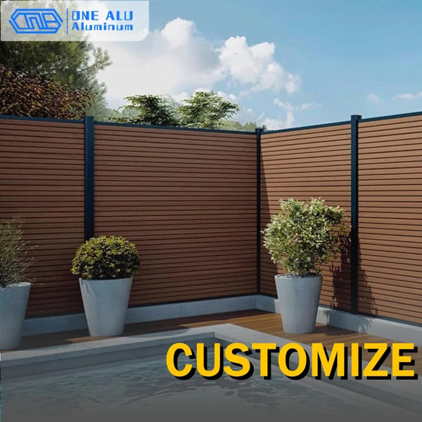 Modern Privacy-Enhancing WPC Fence Panel Thick Panel Design Residential Commercial Outdoor Waterproof Fireproof Household