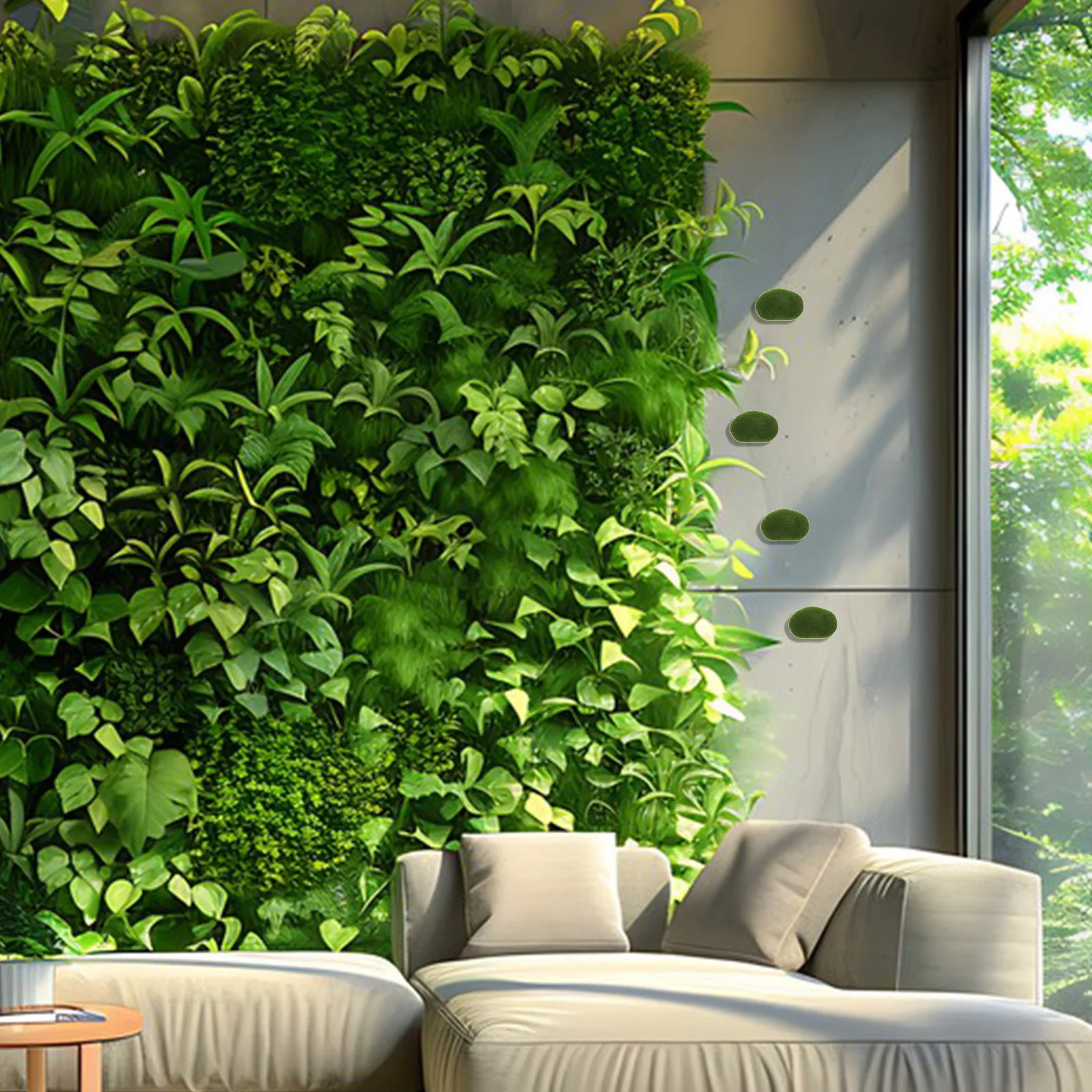 

6Pcs Artificial Moss Rocks Realistic Faux Moss Stones Indoor Plant Terrarium Micro Landscape Decoration Garden Props