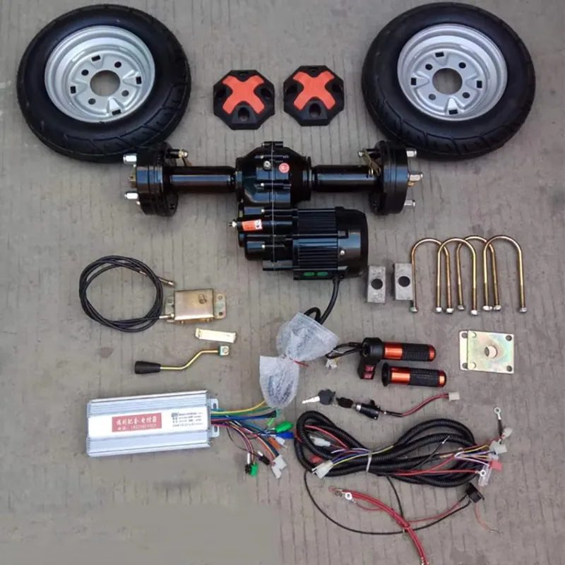 Electric Tricycle Utv Rear Axle Conversion Kit 800w 1200w 1500w 2000w Electric Wheelbarrow Motor