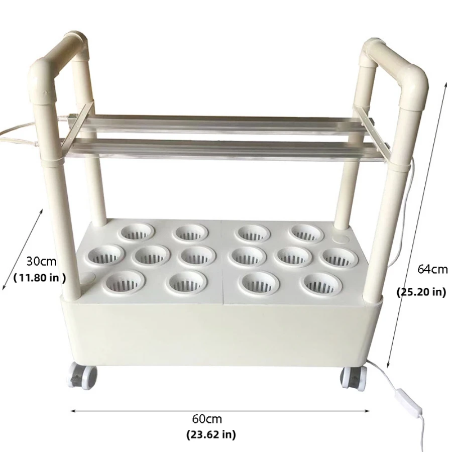Hydroponic Growing System Kit ,12 Pods Indoor Garden with Full Spectrum LED Light for Vegetables, Herbs ,Strawberry