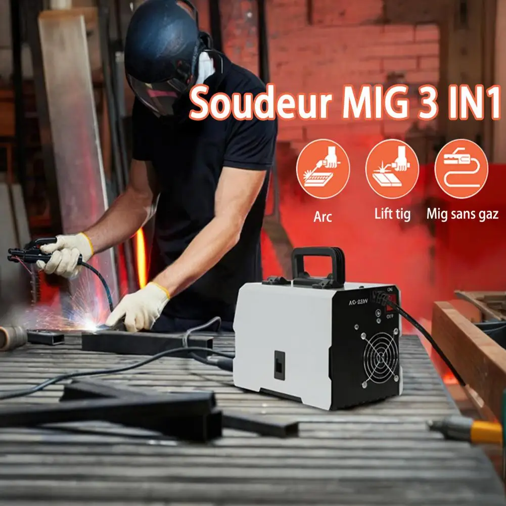 

3 in 1 Inverter MIG Welder LED Digital Display Gasless MIG TIG Multi Process Welding Equipment