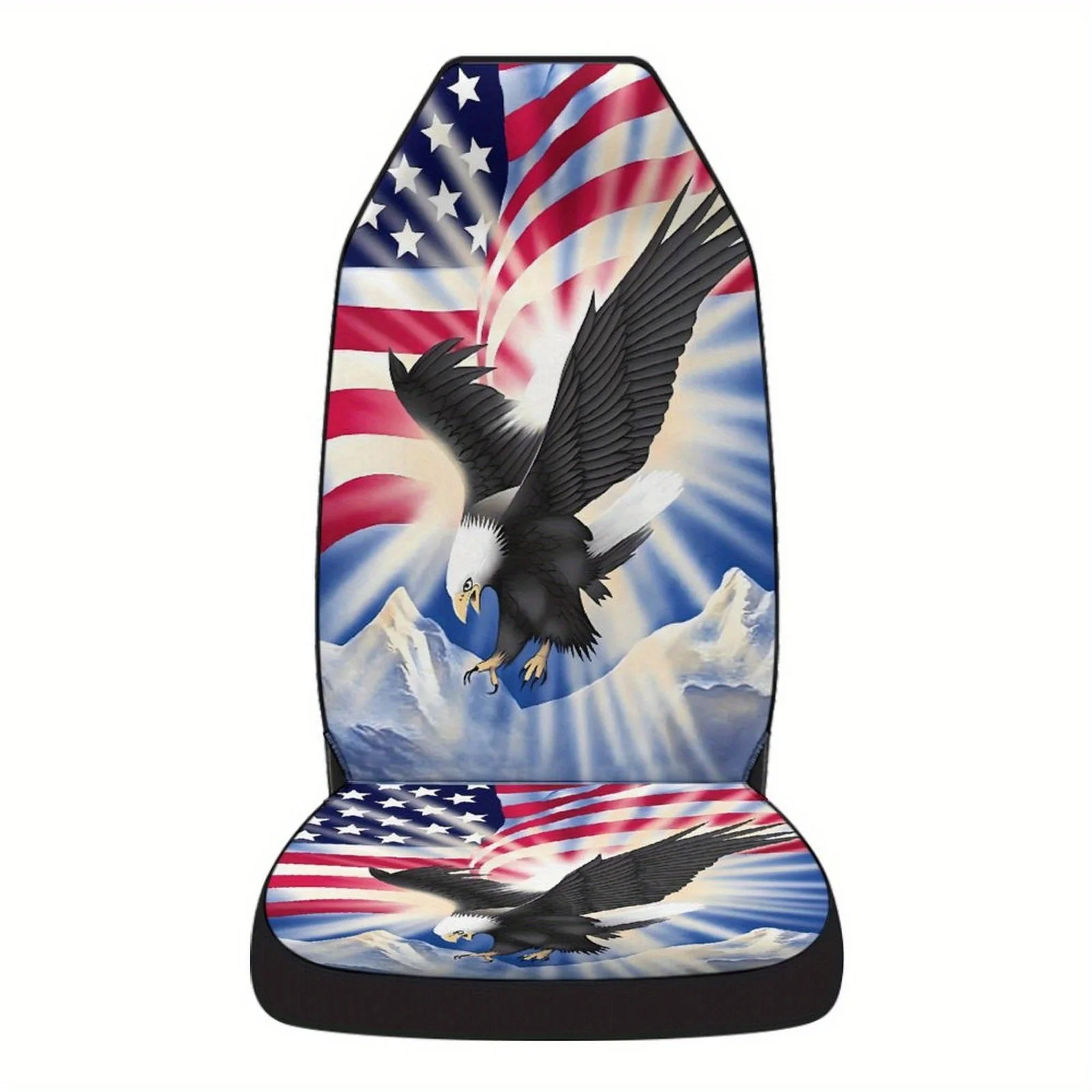 قطعتان من أغطية السيارات الداخلية الأنيقة بنمط لافتة متدلية على شكل نجمة، قابلة للتنفس وغير قابلة للانزلاق، أغطية أمامية للسيارات. #6