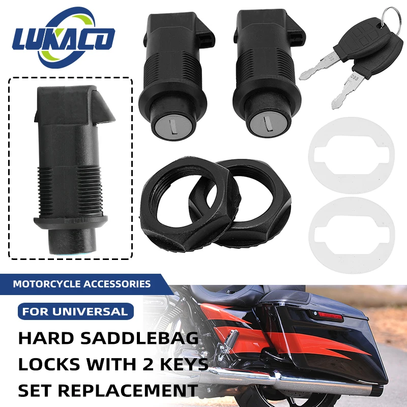 

Universal Motorcycle Accessories Locks With 2 Keys Set Replacement Side Hard Saddlebags For Harley Honda Yamaha Suzuki Kawasaki