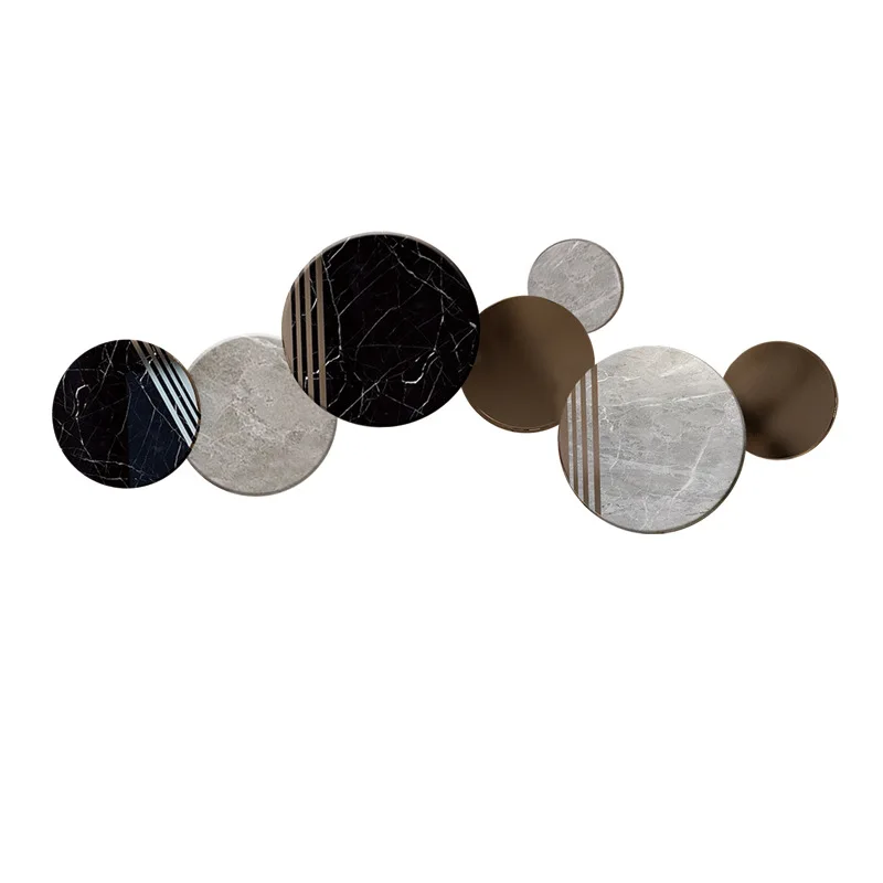 

Nordic home living room background wall decorations, round size combination irregular wall decorations, coffee shop hanging dec