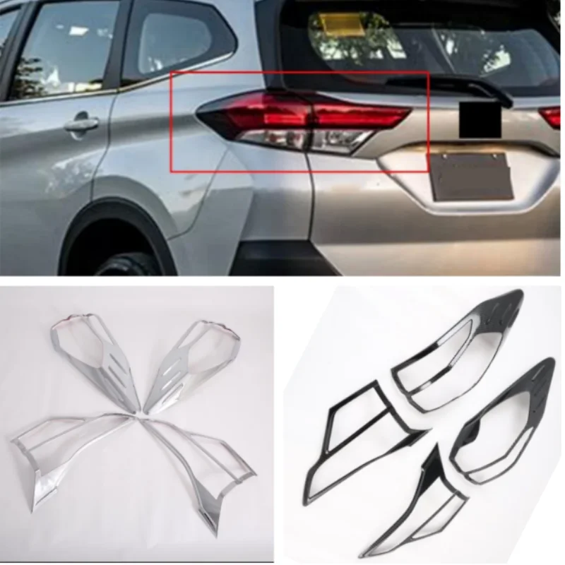 

3d Sticker For Toyota Rush 2018-2022 2023 Chrome Rear Back Lamp Guard Tail Light Trim Car Exterior Parts Styling