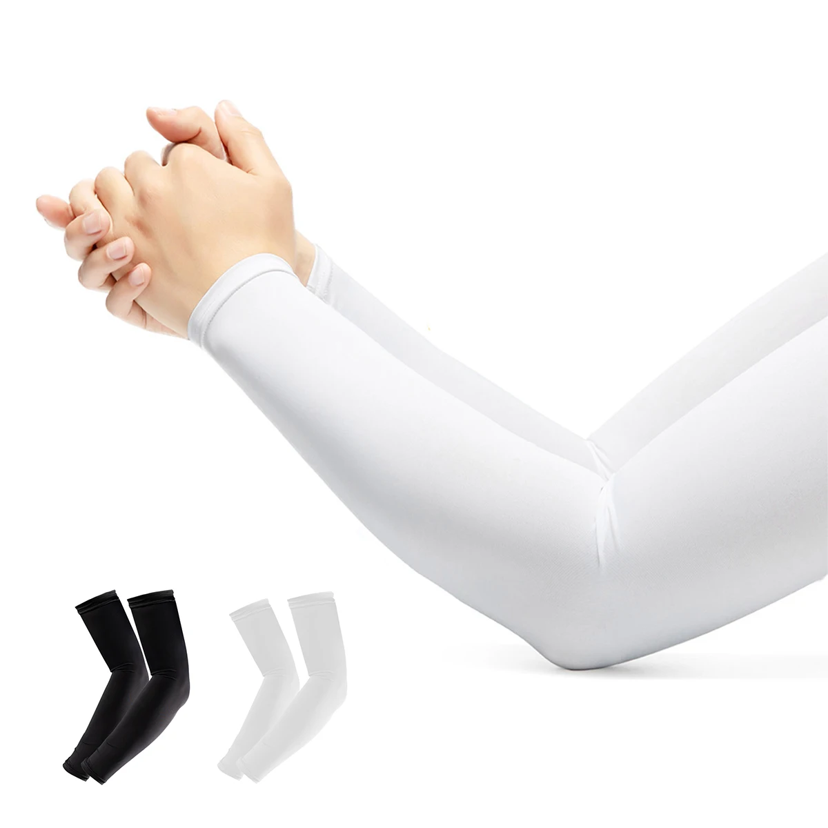 AliExpress A pair of Outdoor Sports Ice Silk Sun Protection Fitness Cycling Quick-drying Breathable Ice Sleeves for Cycling and Fishing