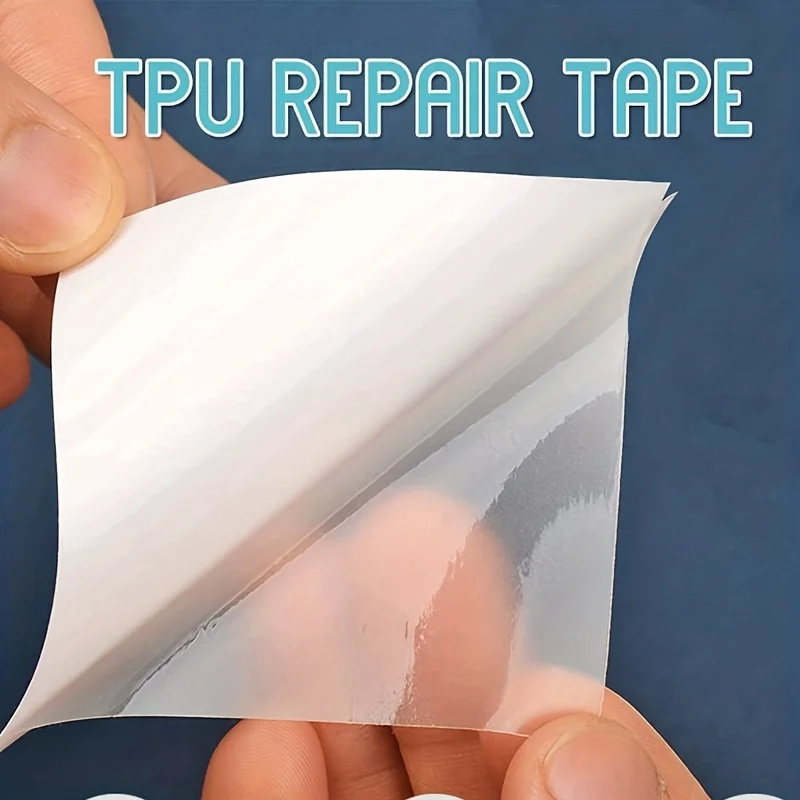 5pcs/Set Tpu Waterproof Transparent Cloth Patches Self Adhesive Sticker Outdoor Tent Jacket Repair Tape Patch Sports Accessories