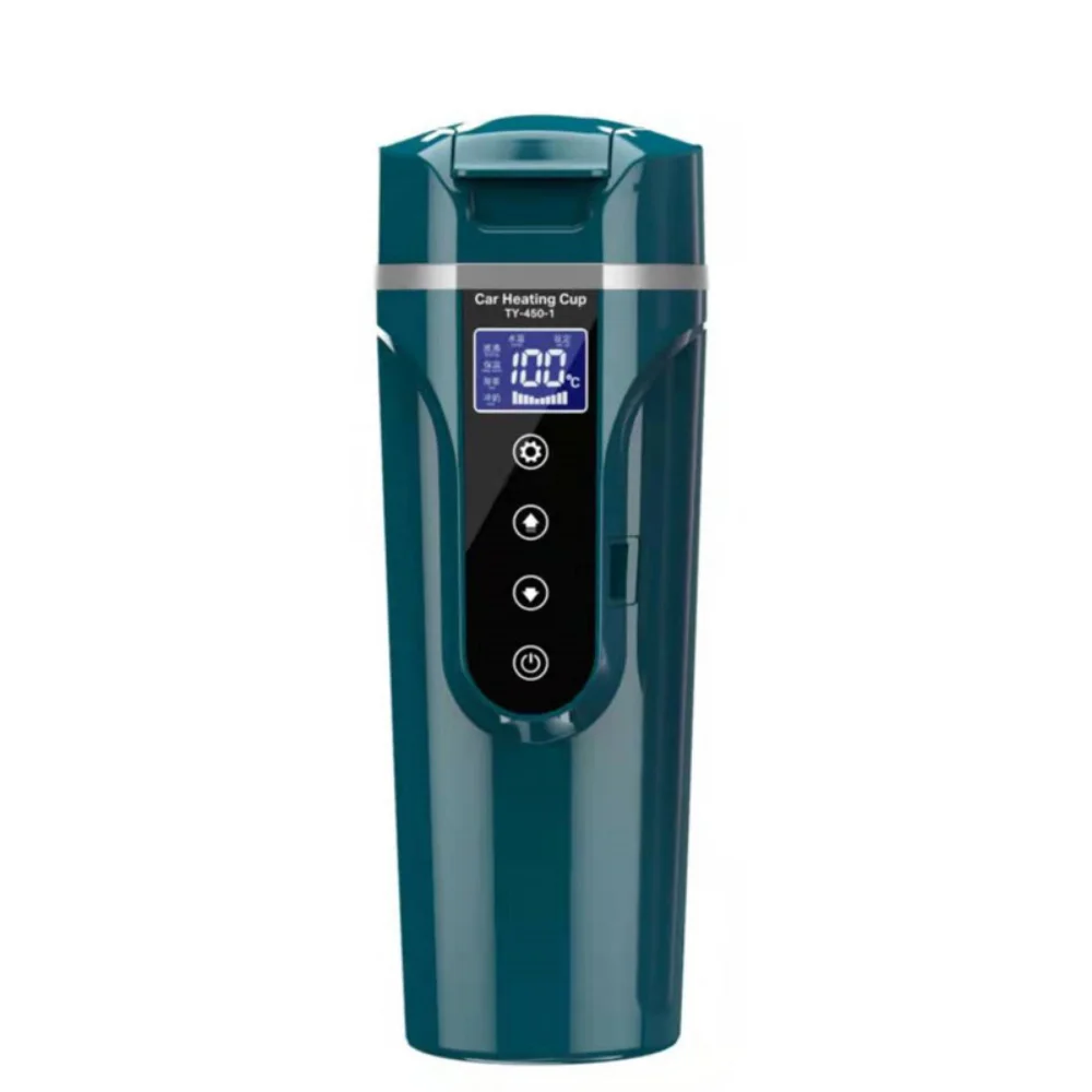 سيارة ذكية كهربائية محمولة 304 كوب من الفولاذ المقاوم للصدأ سيارة سخان المياه المغلي التدفئة فراغ كوب 12 V24V تسخين المياه السريع