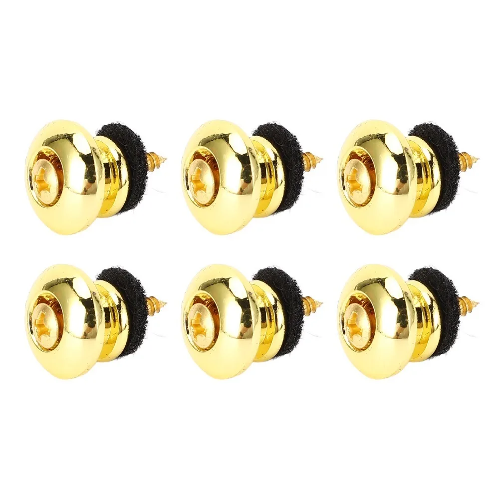 6PCS Durable Zinc Alloy Guitar Strap Locks Bronze/Golden Strap Blocks Guitar Strap End Pins For Classical Guitar