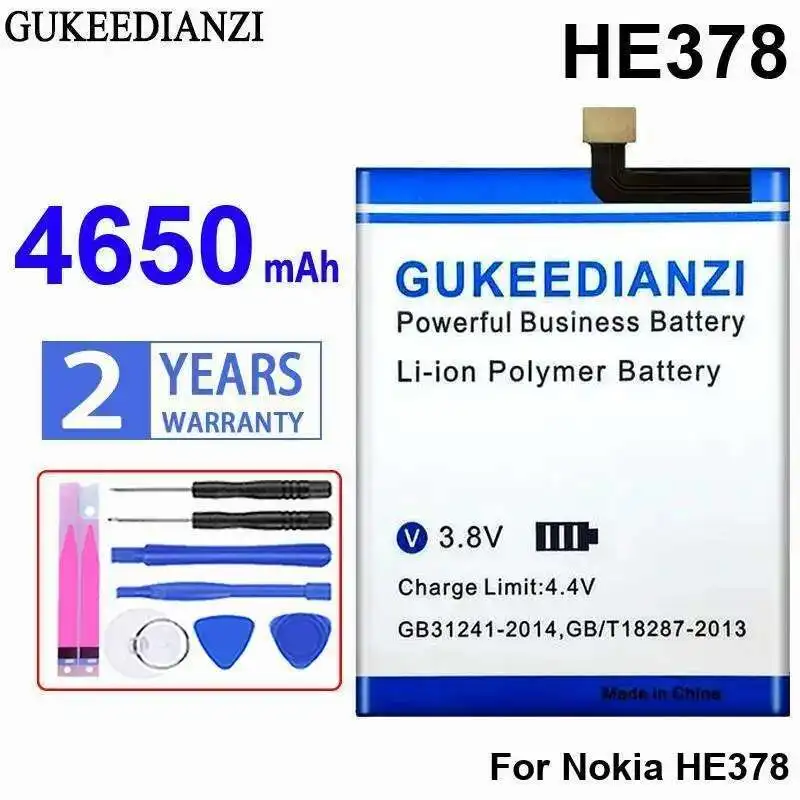 

Fast Charging High Compatibility Mobile Phone Battery 4650Mah For Nokia HE378