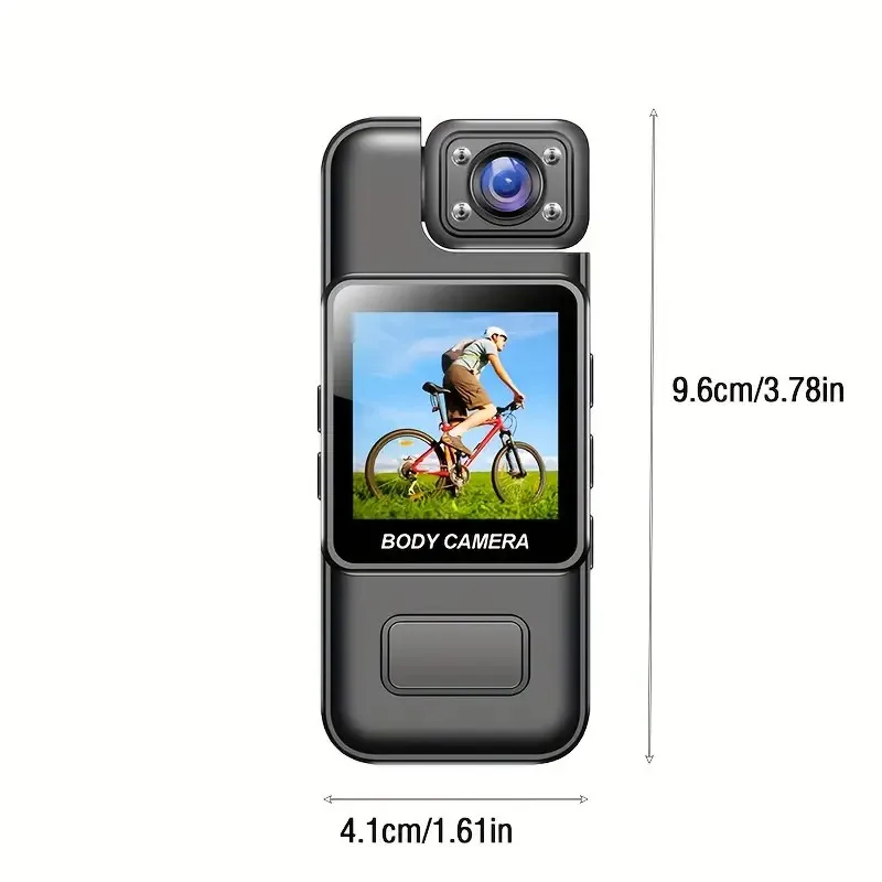 Portable Digital Video Recorder Mini Camcorders Body Camera Cam with 1080P Action Camera HD Screen for Outdoor Sports Recording