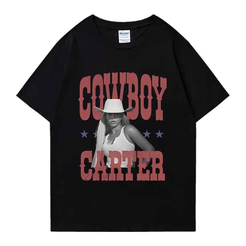 

Футболка Beyoncé COWBOY CARTER TOUR 2025, хлопковая летняя женская и мужская футболка с коротким рукавом и круглым вырезом, свободная футболка, мужские футболки с принтом, топ