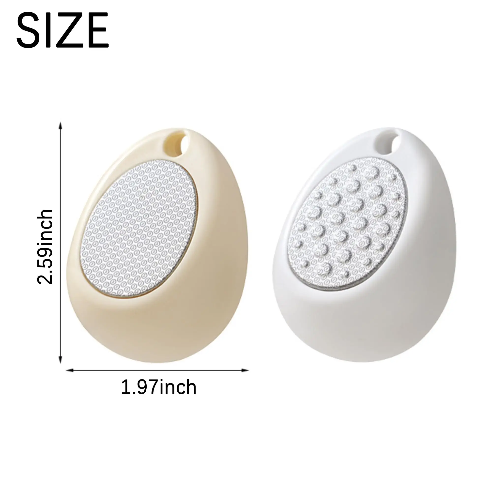 Pilnik do stóp ze stali nierdzewnej, dwustronny, w kształcie jajka, do usuwania zrogowaceń, miękko usuwający twardą skórę.