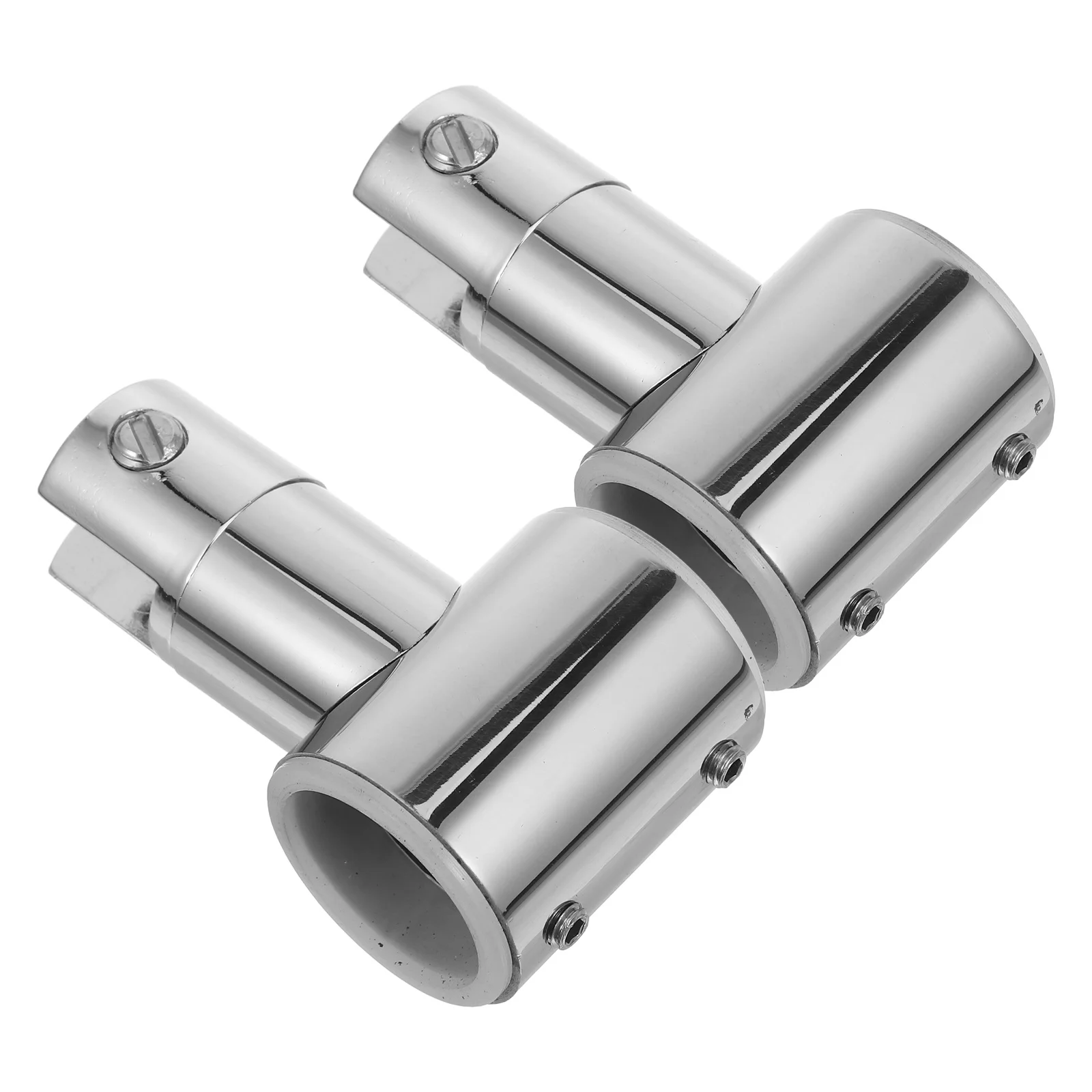 

2Pcs T-Shaped Tube Corner Connectors Stainless Steel Round Pipe Connector for Glass Door Shower Room Bathroom Fittings Metal