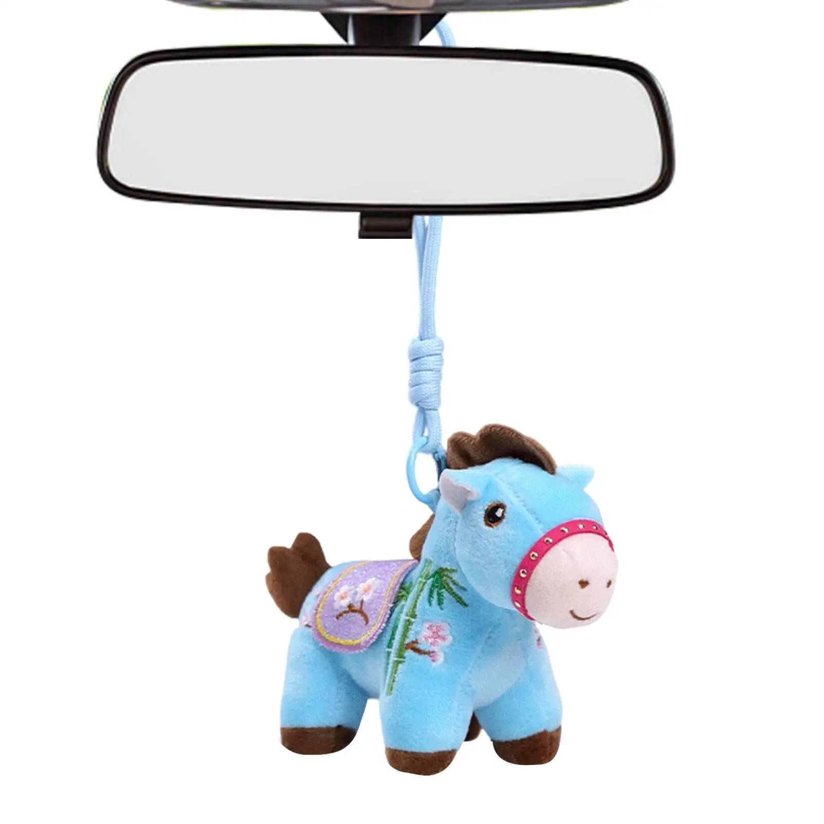 Paard sleutelhanger schattig pluche decoratie ornament 2026 gelukspaard jaar portemonnee charme knuffels nieuwjaar poppen voor rugzak nieuwjaar