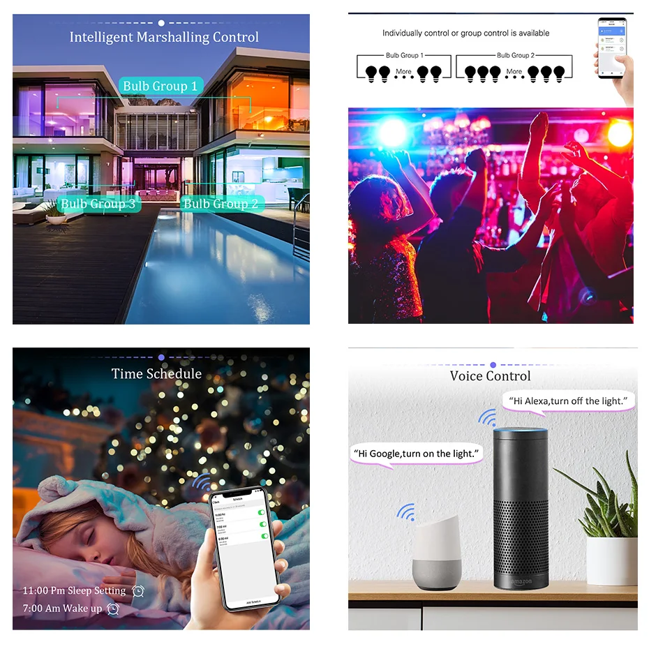 Tuya Smart RGB LED Downlight 15W 10W 9W 5W Recessed Ceiling Light Dimmable Lamp Bluetooth Wifi Control Alexa for Home Decoration