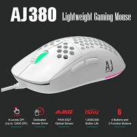 AJAZZ AJ380 RGB Wired Gaming Mouse 16000 DPI Adjustable Mouse 6 Buttons Ergonomic Mouse Computer Mice For Laptop PC Gamer